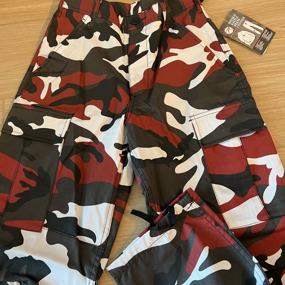 Red Rothco camp pants - Picture 3 of 3